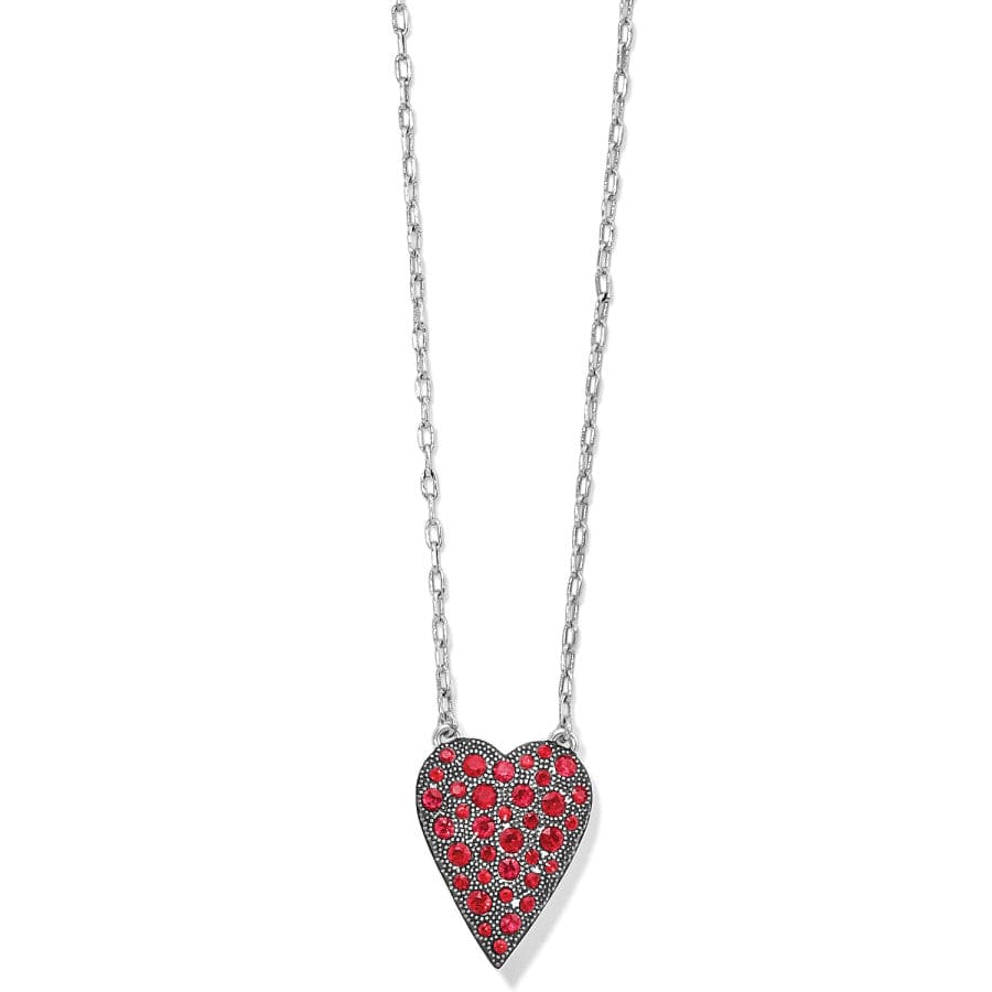 Glisten Heart Petite Necklace silver-red 2