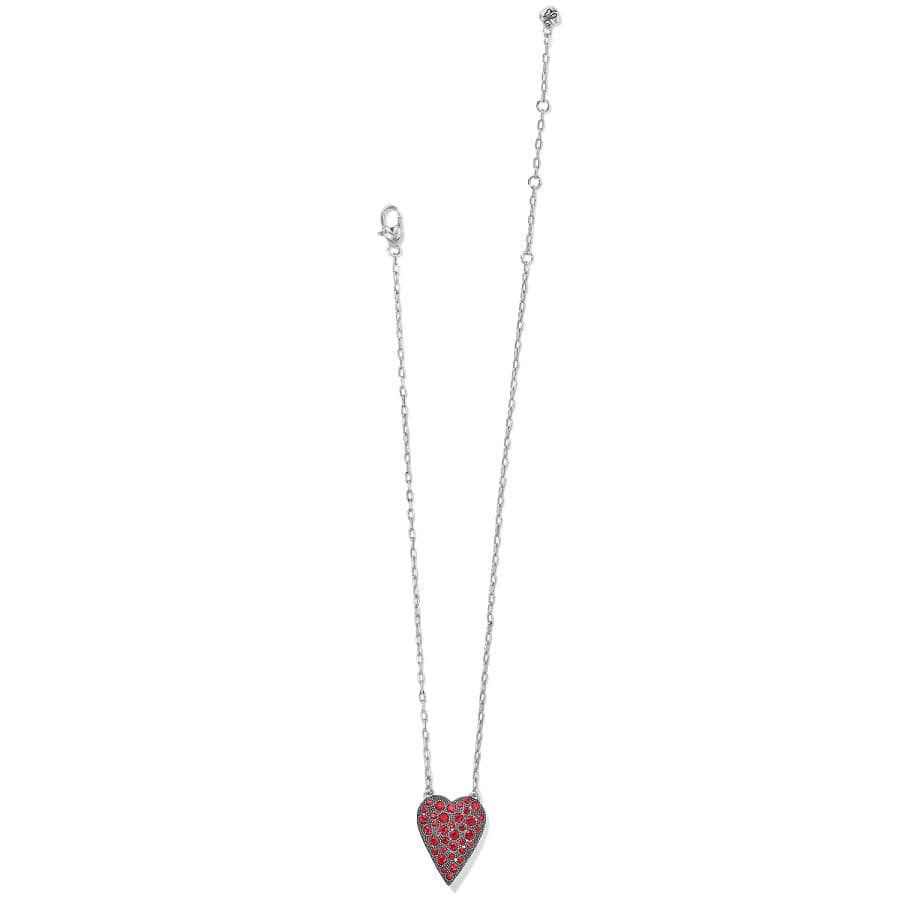Glisten Heart Petite Necklace silver-red 3