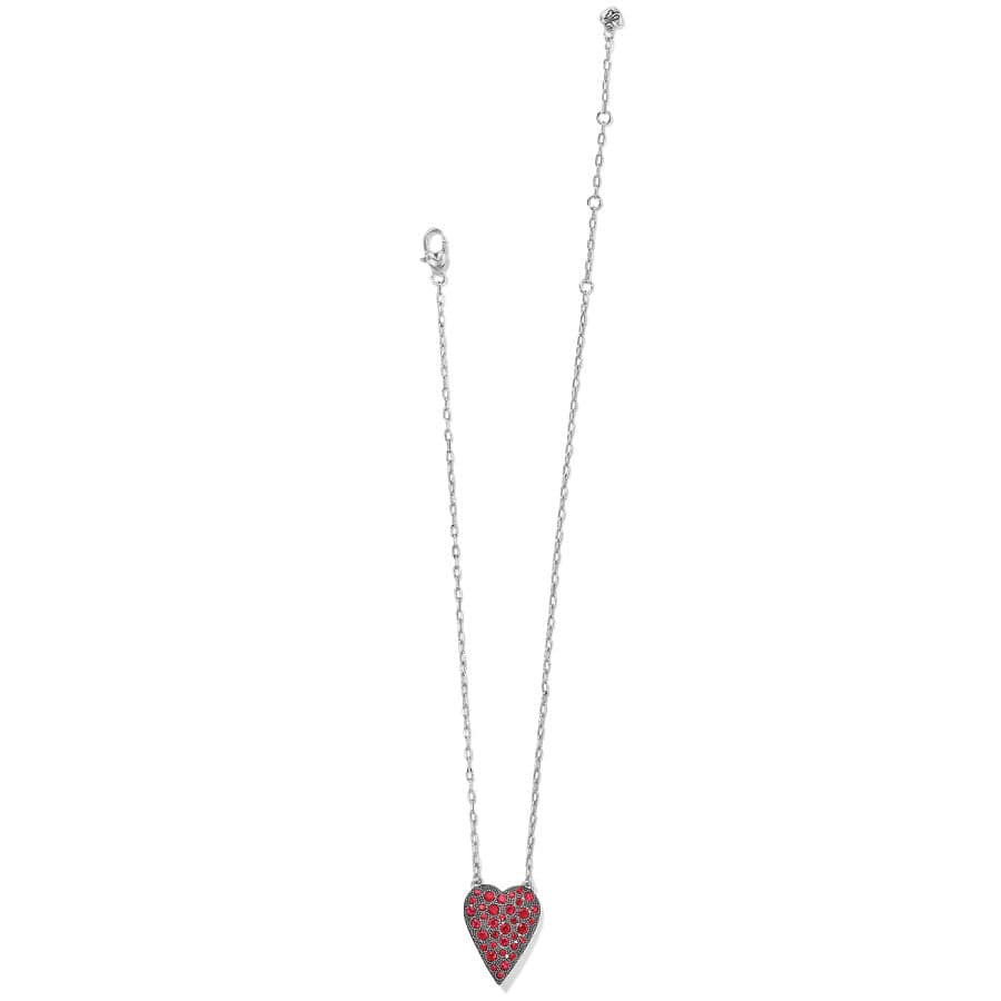 Glisten Heart Petite Necklace silver-red 2
