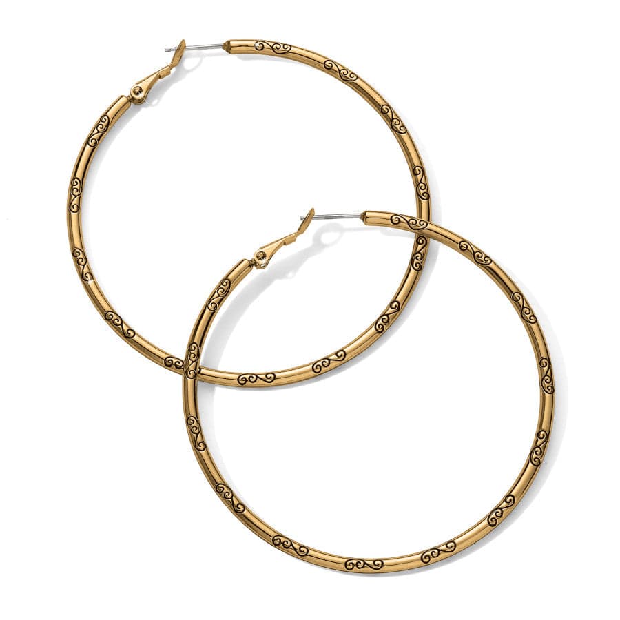 Grande Hoop Charm Earrings gold 1