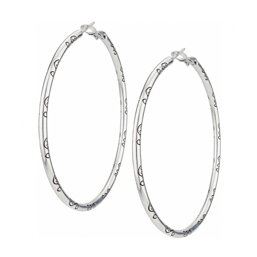 Grande Hoop Charm Earrings silver 2