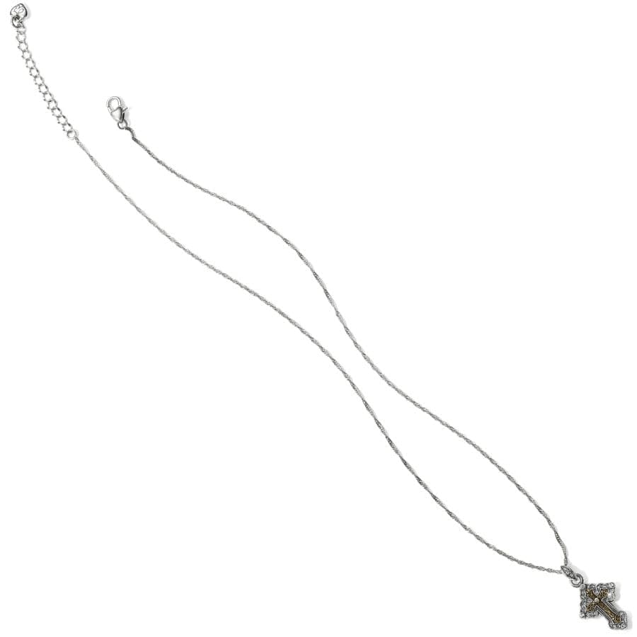 Greek Petite Cross Necklace silver-gold 3