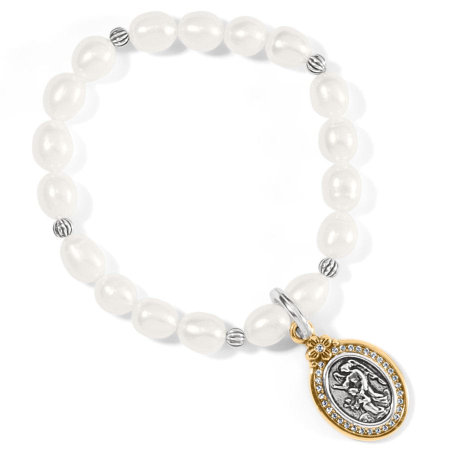 Guardian Angel Pearl Stretch Bracelet silver-pearl 1