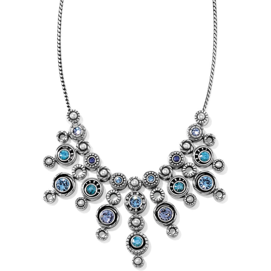 Halo Burst Collar Necklace silver-tanzanite 1
