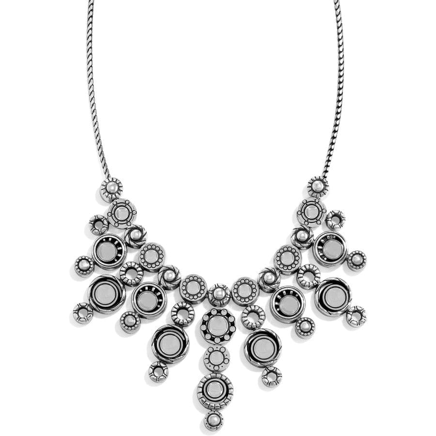 Halo Burst Collar Necklace silver-tanzanite 2