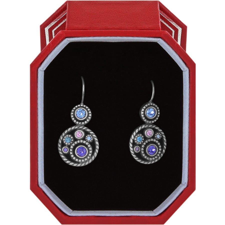 Halo French Wire Earrings Gift Box silver-tanzanite 1