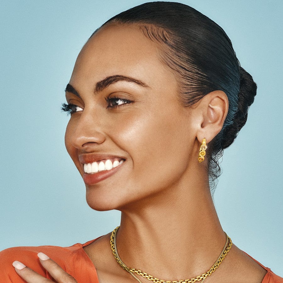 Halo Glow Trio Hoop Earrings gold 5