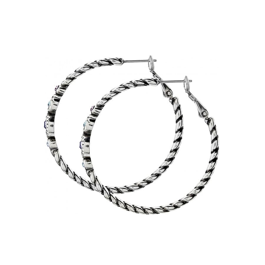 Halo Hoop Earrings silver-tanzanite 2