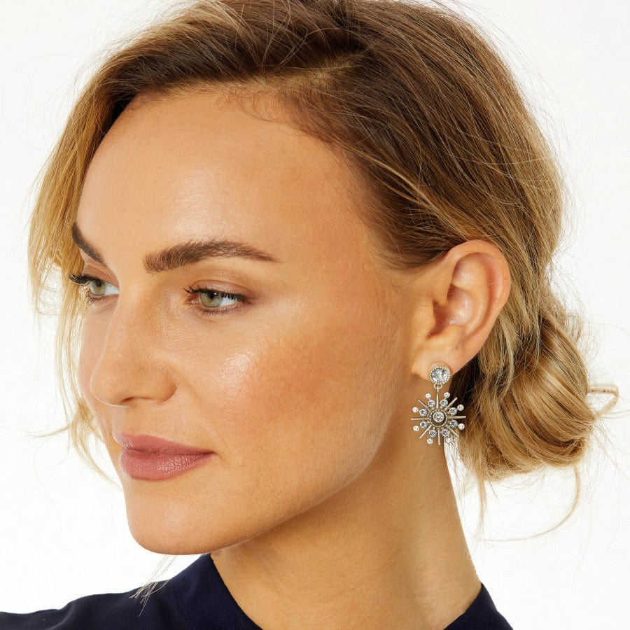 Halo Ice Post Drop Earrings