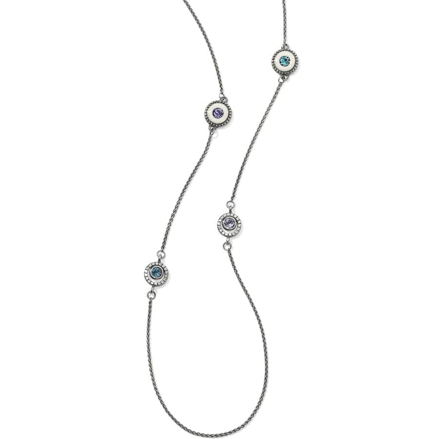 Halo Light Long Necklace silver-white 1