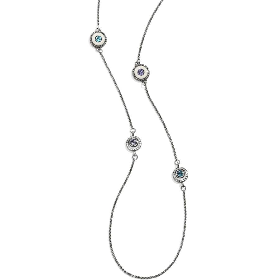 Halo Light Long Necklace silver-white 2