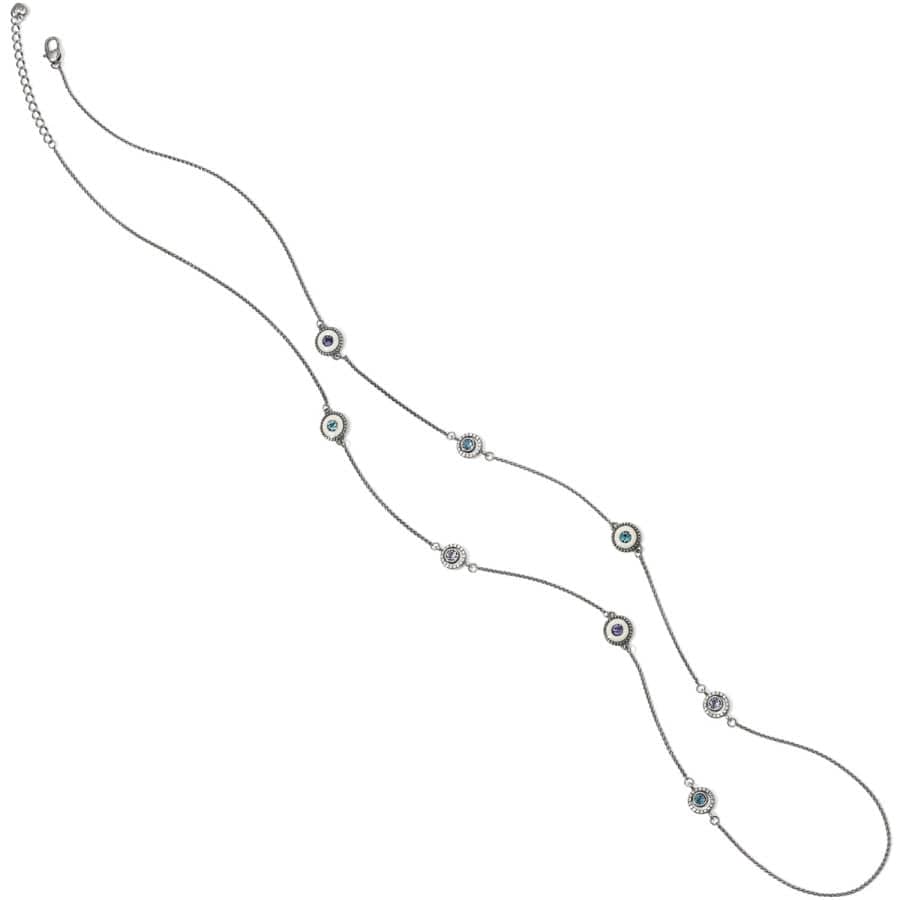 Halo Light Long Necklace silver-white 3