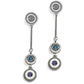 Halo Light Post Drop Earrings