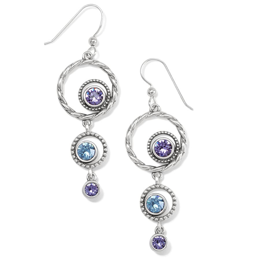 Halo Radiance French Wire Earrings silver-tanzanite 1