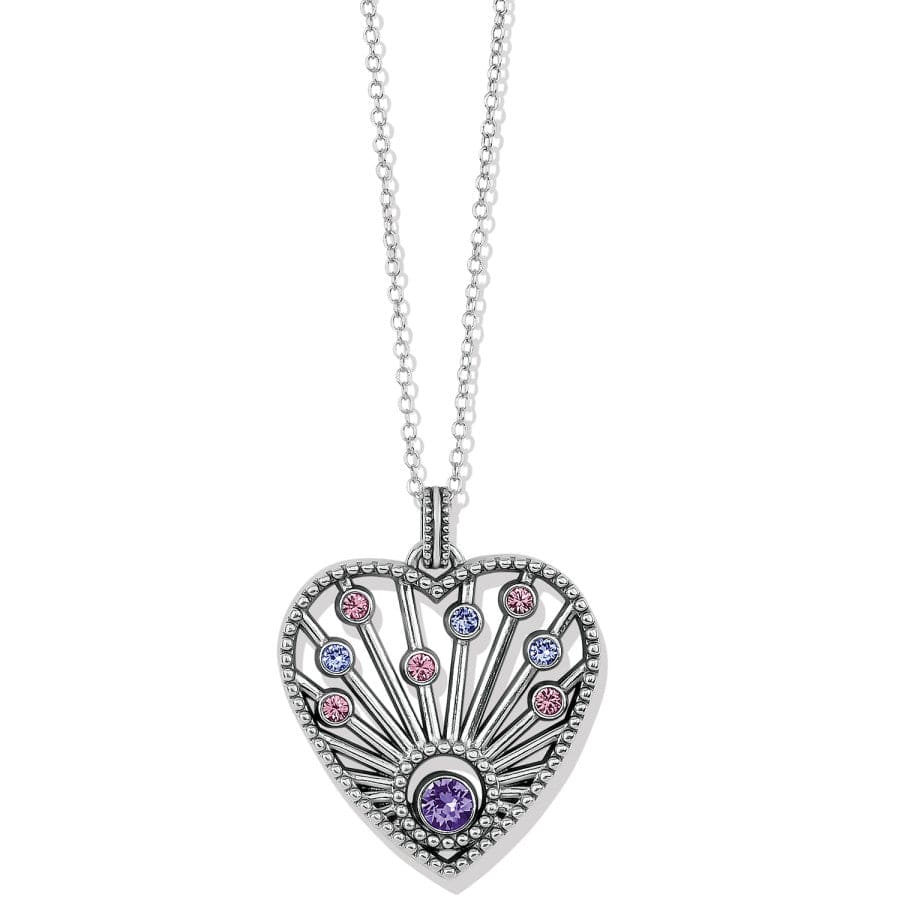 Halo Radiance Heart Necklace silver-multi 1