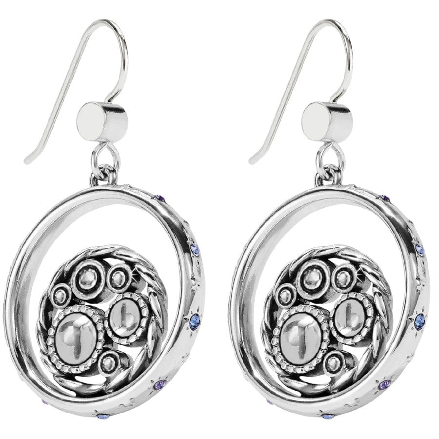 Halo Tauri French Wire Earrings silver-tanzanite 2