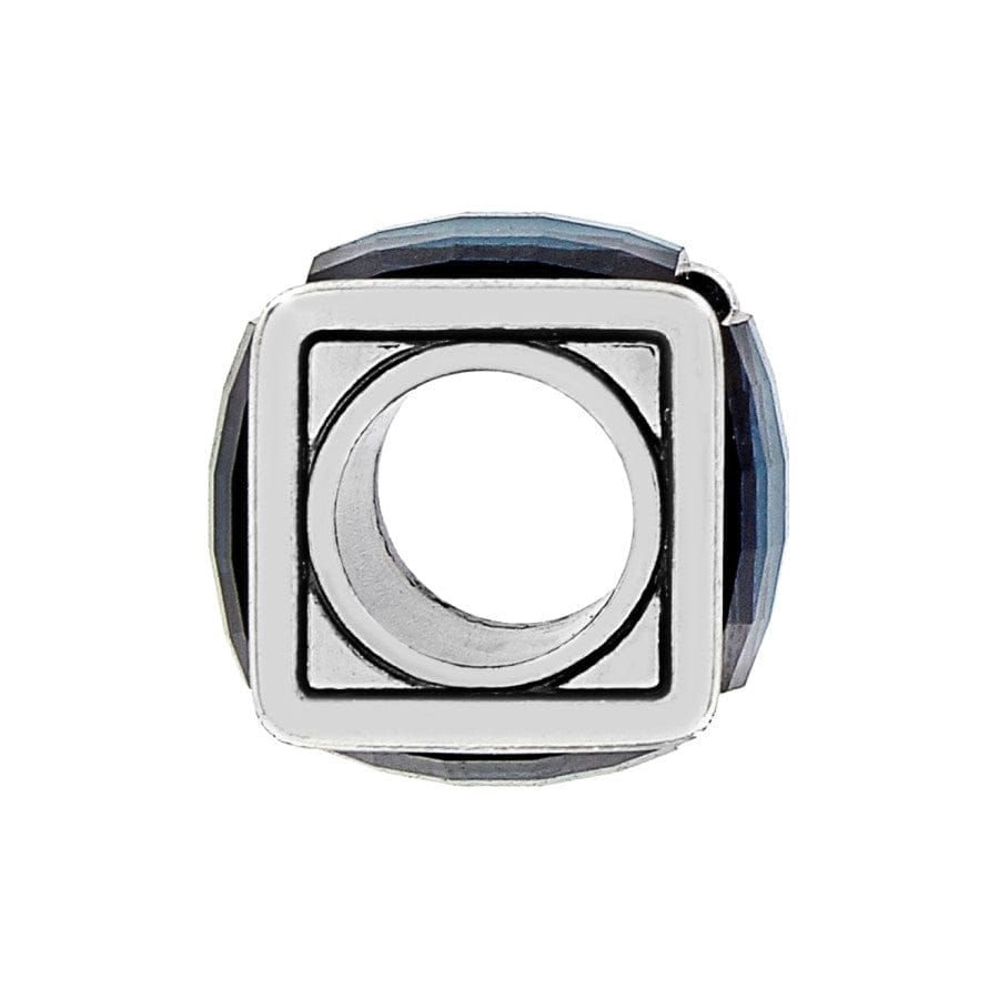Ice Cube Bead silver-blue 3