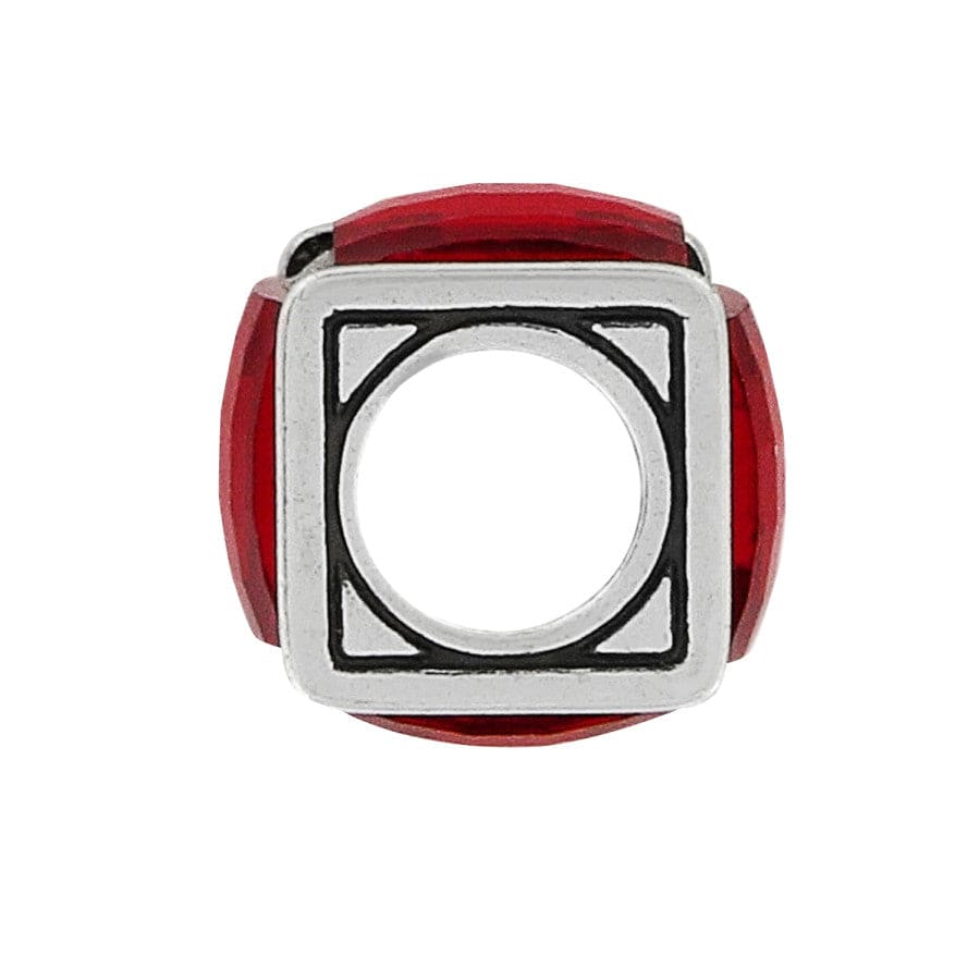 Ice Cube Bead silver-red 5