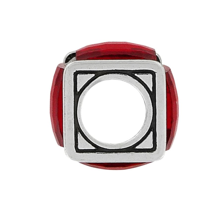 Ice Cube Bead silver-red 6