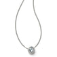 Silver Illumina Solitaire Necklace long view