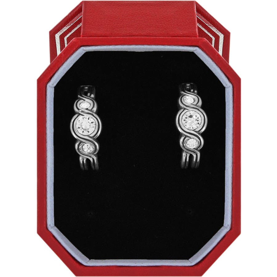 Infinity Sparkle Hoop Earrings Gift Box silver 1