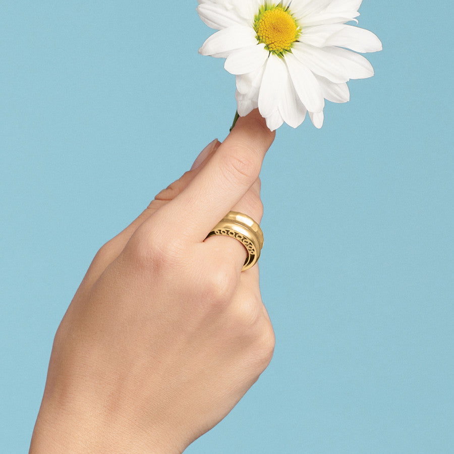 Inner Circle Double Ring gold 5