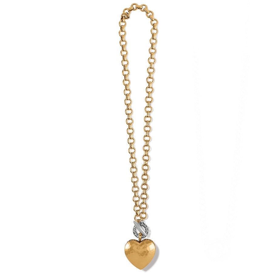 Inner Circle Heart Toggle Necklace silver-gold 2
