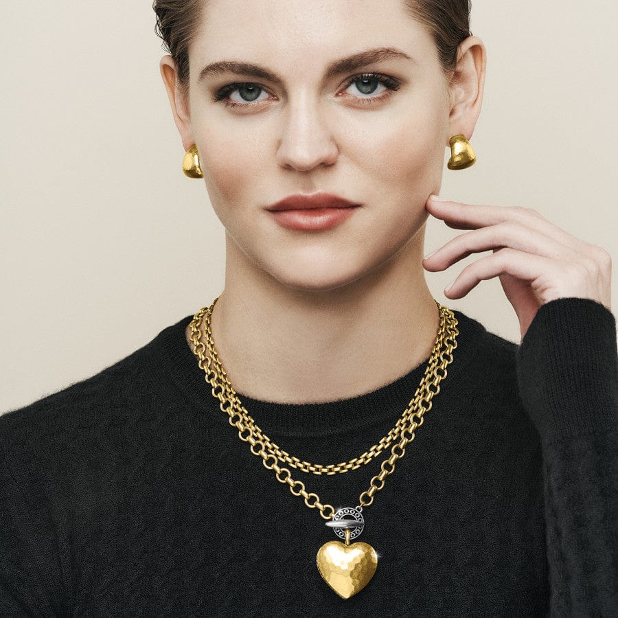 Gold heart hotsell toggle necklace