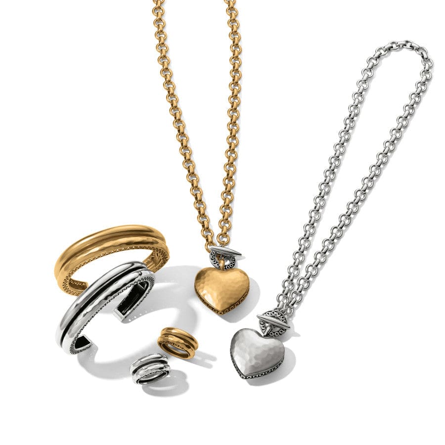 Inner Circle Heart Toggle Necklace silver 9