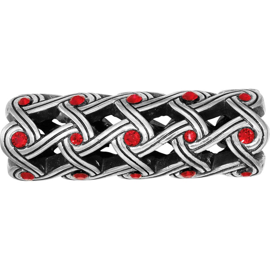 Interlace Long Bead silver-red 1