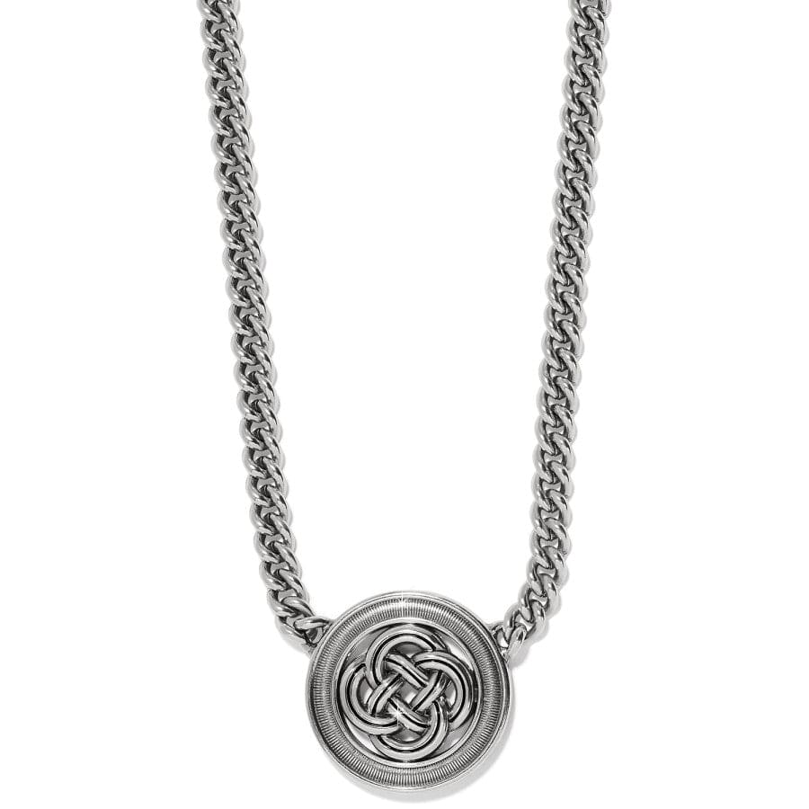 Interlok Bold Medallion Necklace silver 1
