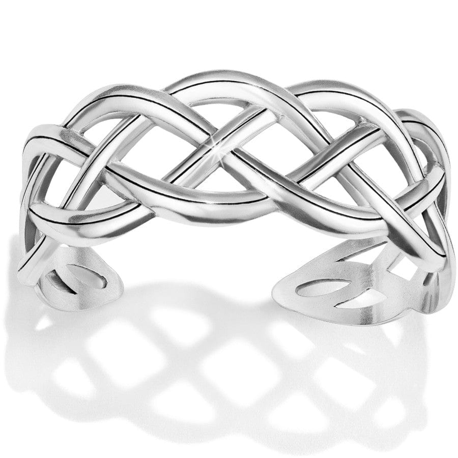 Interlok Braid Cuff Bracelet silver 1