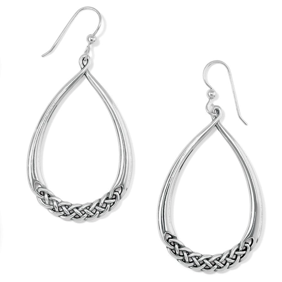 Interlok Braid Drop French Wire Earrings silver 1