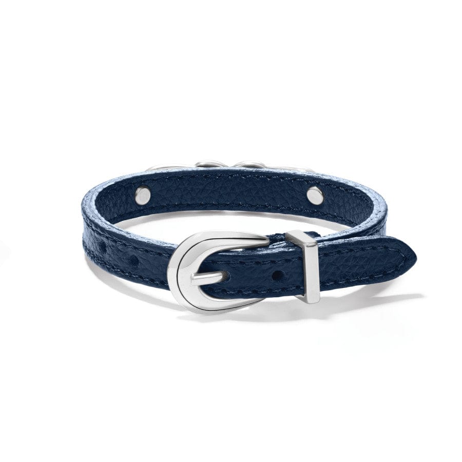 Interlok Braid Leather Bracelet french-blue 12