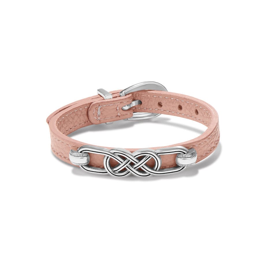 Interlok Braid Leather Bracelet pink-sand 1