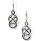 Interlok Braid Petite Leverback Earrings in silver