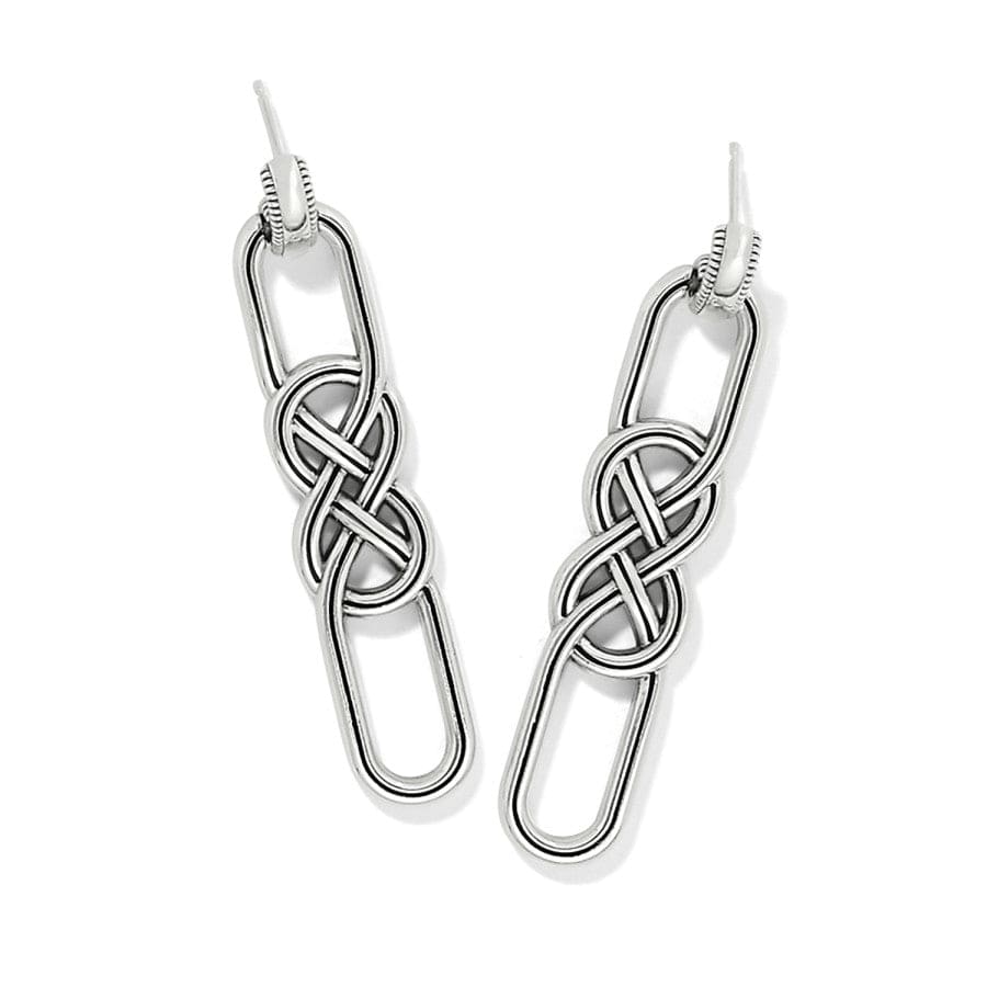 Interlok Braid Post Drop Earrings silver 1