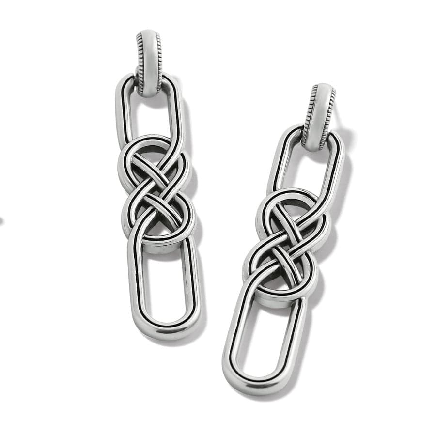 Interlok Braid Post Drop Earrings silver 2