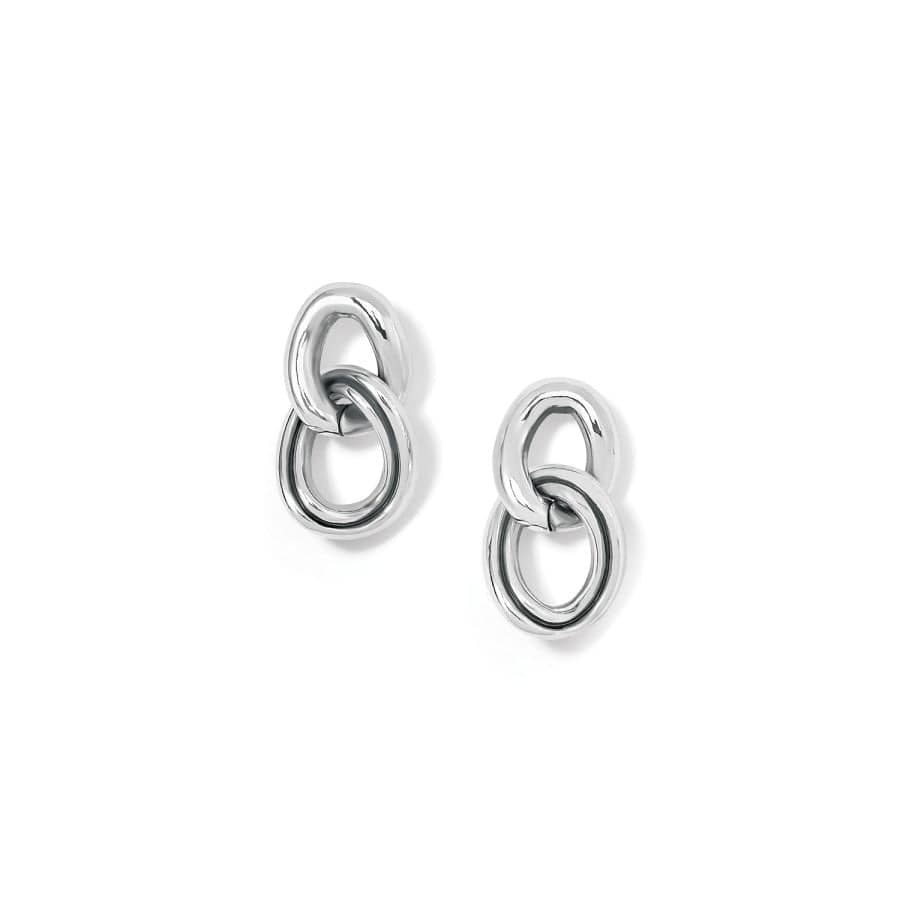 Interlok Chain Post Drop Earrings silver 1