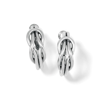 Interlok Harmony Hoop Earrings in silver