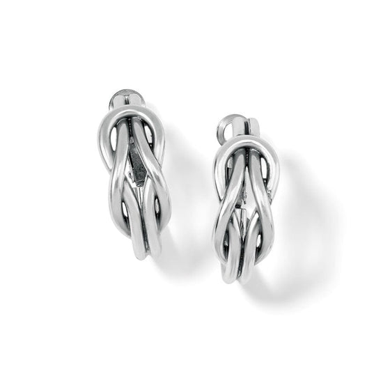 Brighton: Interlok Single Knot Hoop Earrings in Gold