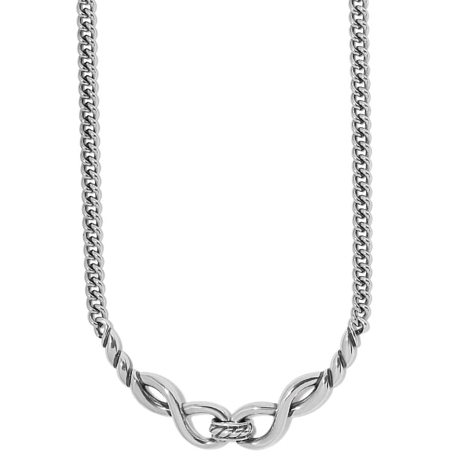Interlok Infinity Collar Necklace silver 1