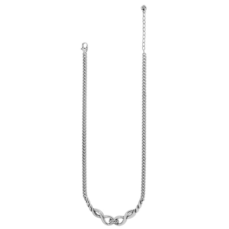 Interlok Infinity Collar Necklace silver 2