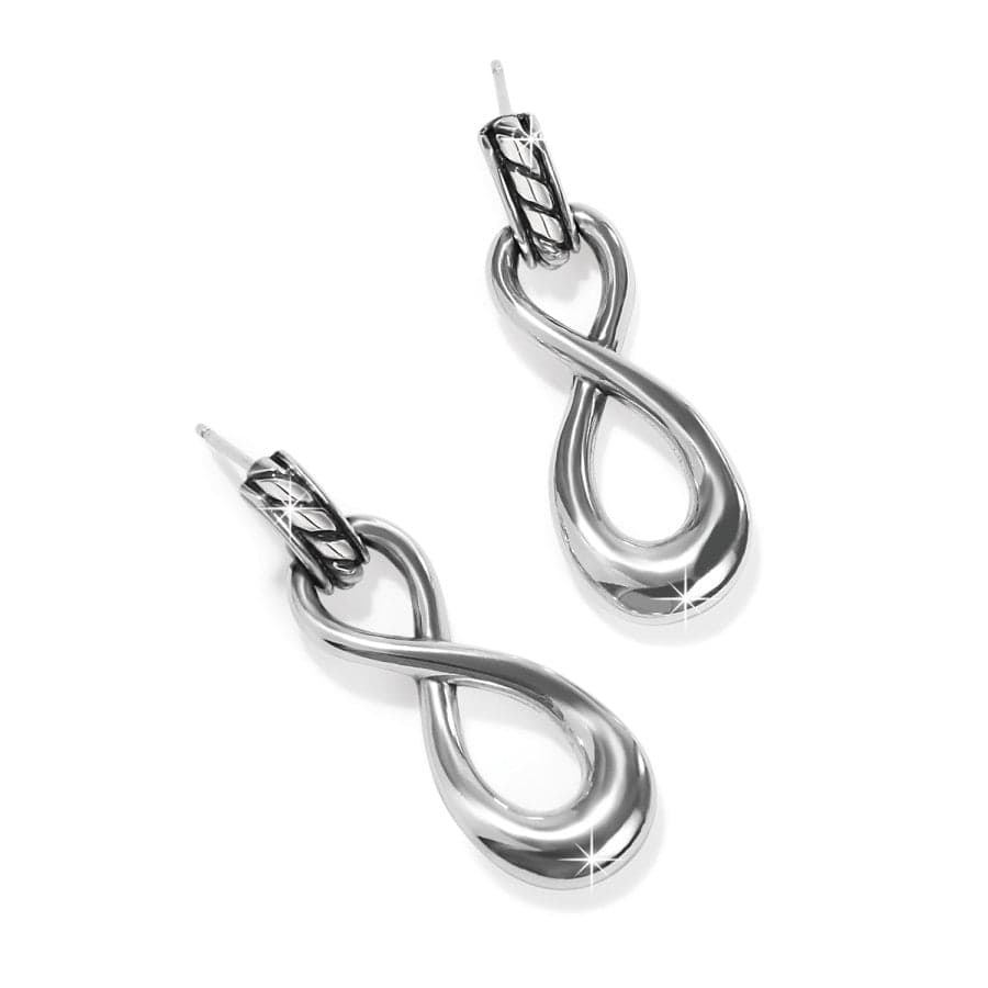 Interlok Infinity Post Drop Earrings silver 1