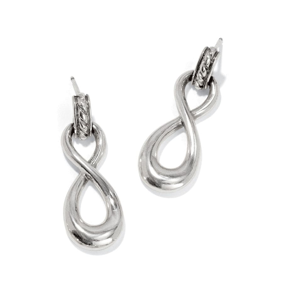 Interlok Infinity Post Drop Earrings silver 2