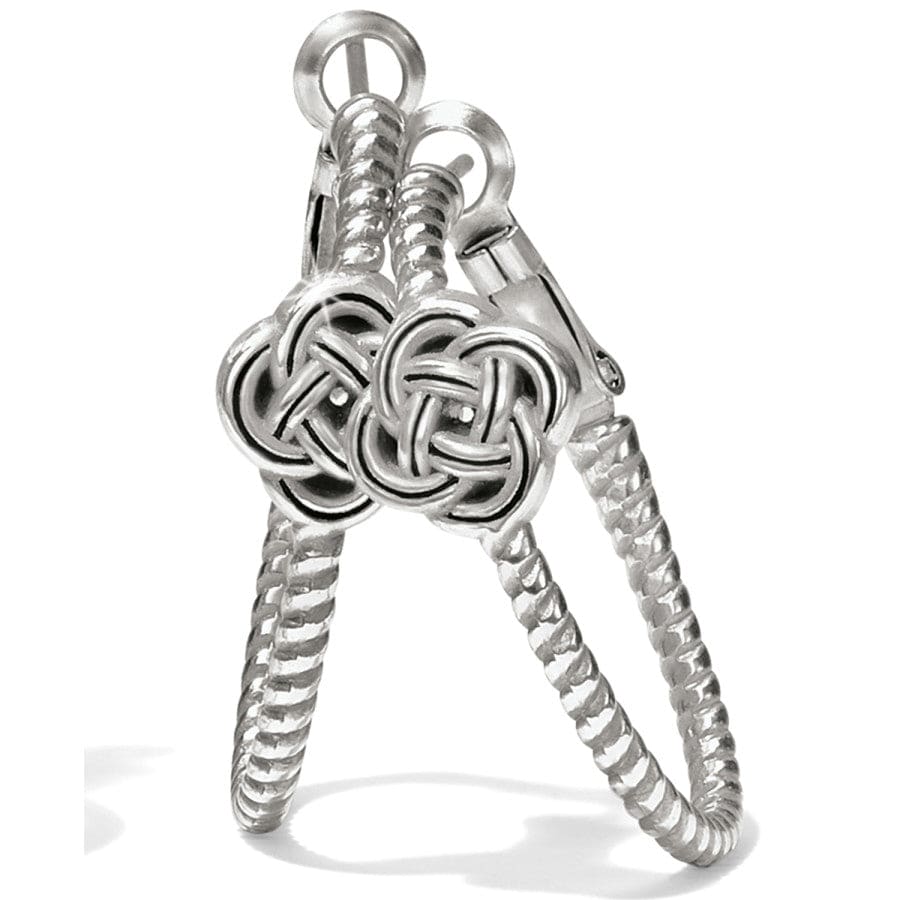 Interlok Knot Rope Hoop Earrings silver 1