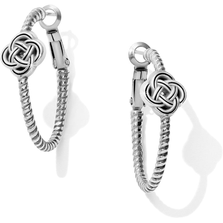 Interlok Knot Rope Hoop Earrings silver 2