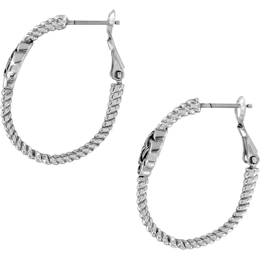 Interlok Knot Rope Hoop Earrings silver 3