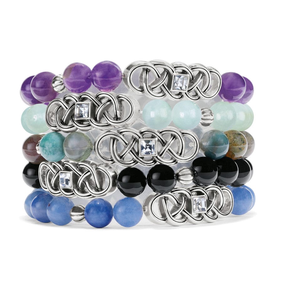 Blue stretch bracelet deals