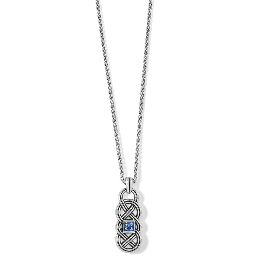 Interlok Lustre Necklace silver-light-sapphire 1